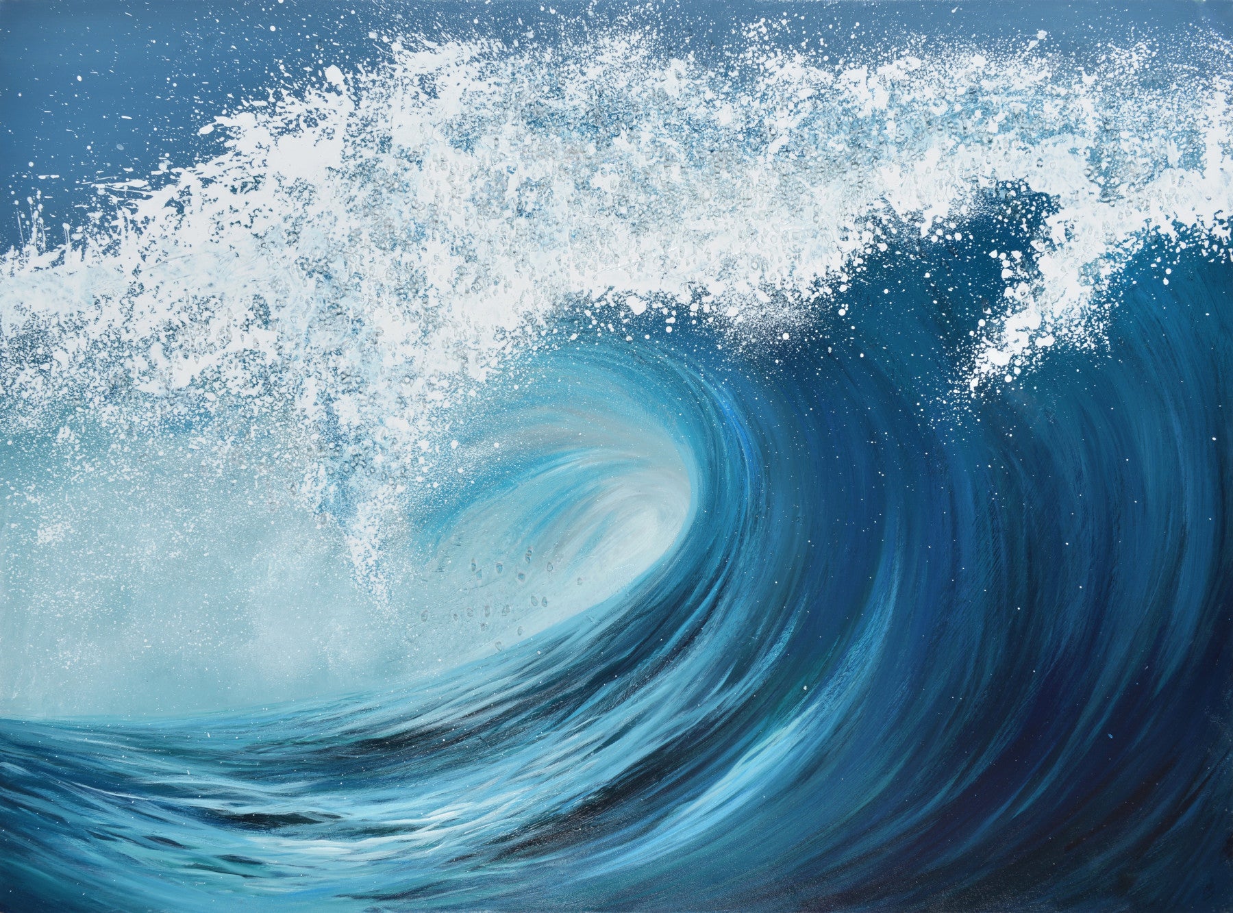Large Ocean Wave Wall Mural