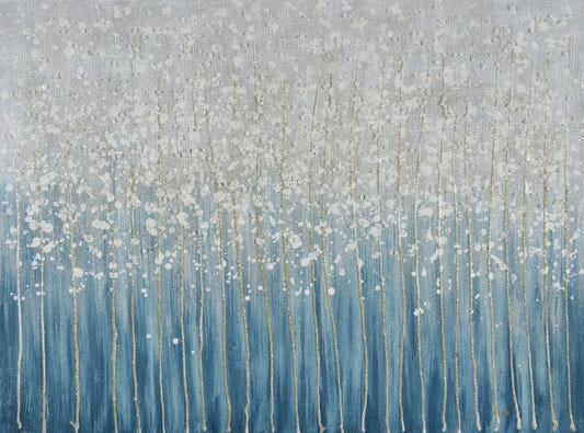 Blue and Silver Textured Wall Mural