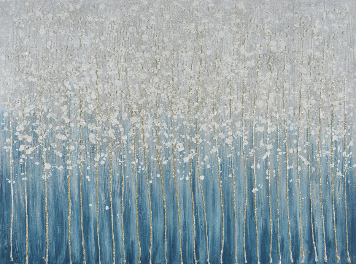 Blue and Silver Textured Wall Mural