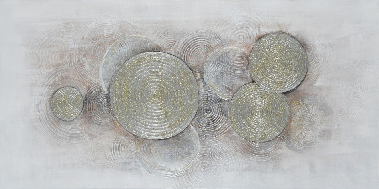 Overlapping Metallic Rings Wall Mural