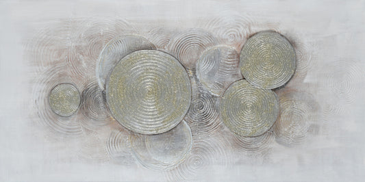 Overlapping Metallic Rings Wall Mural