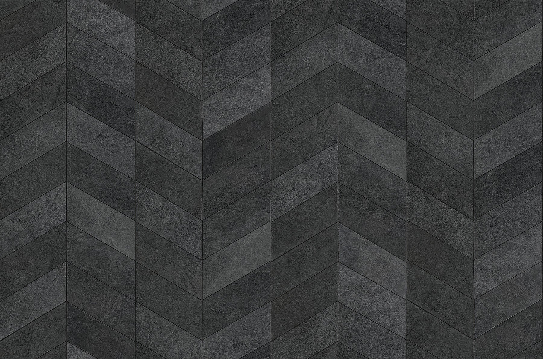 Midnight Herringbone Stone Wall Mural