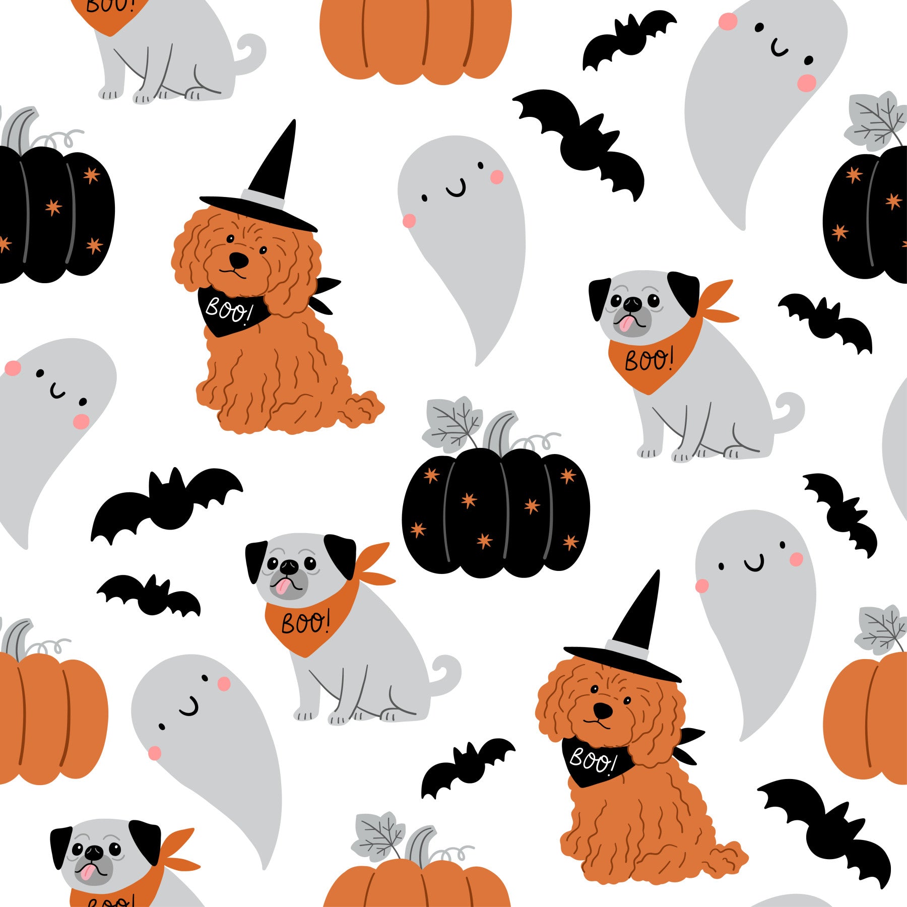 Spooky Pups Halloween Parade Wallpaper⁠