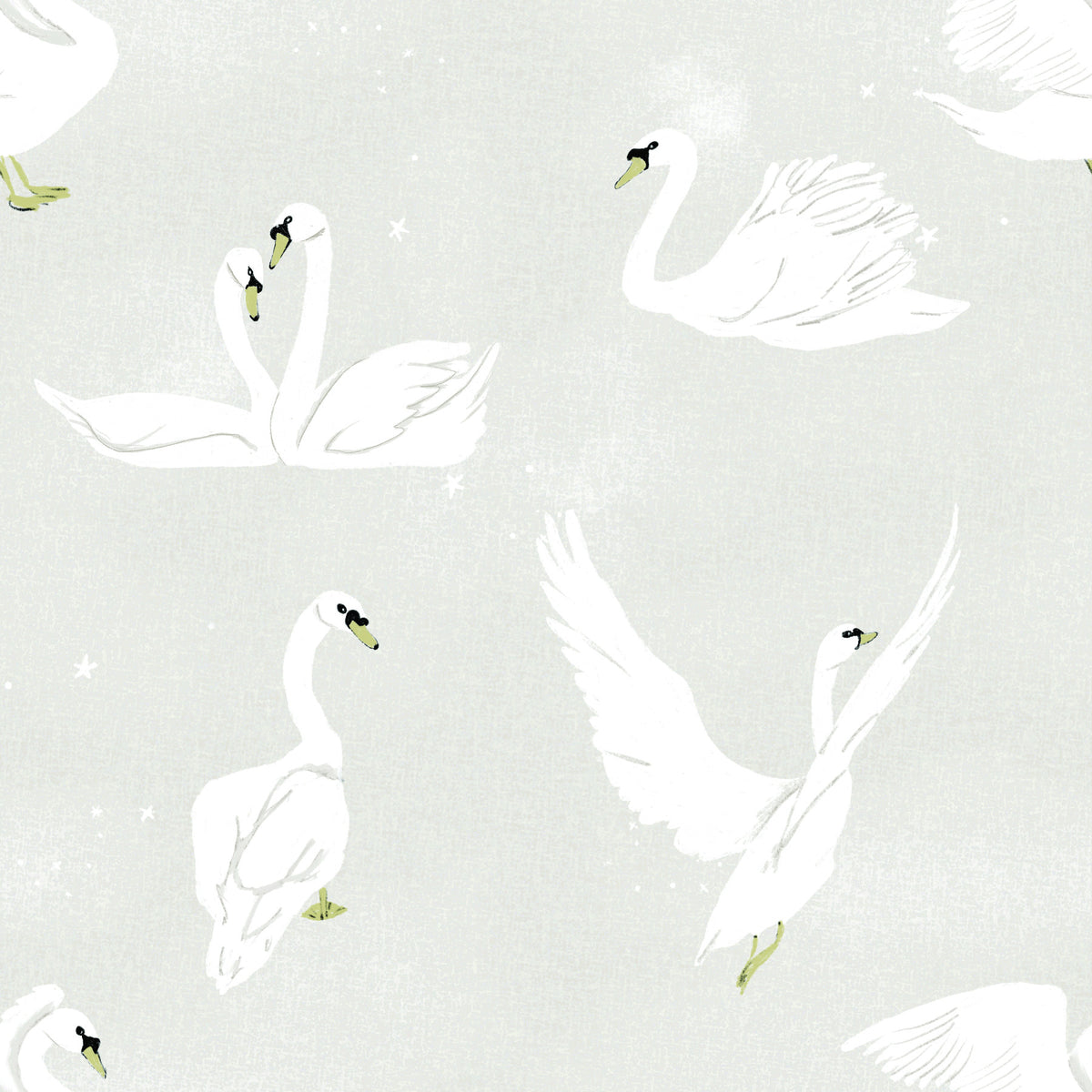 Swan Lake Reverie Wallpaper⁠ in your room — zoomed