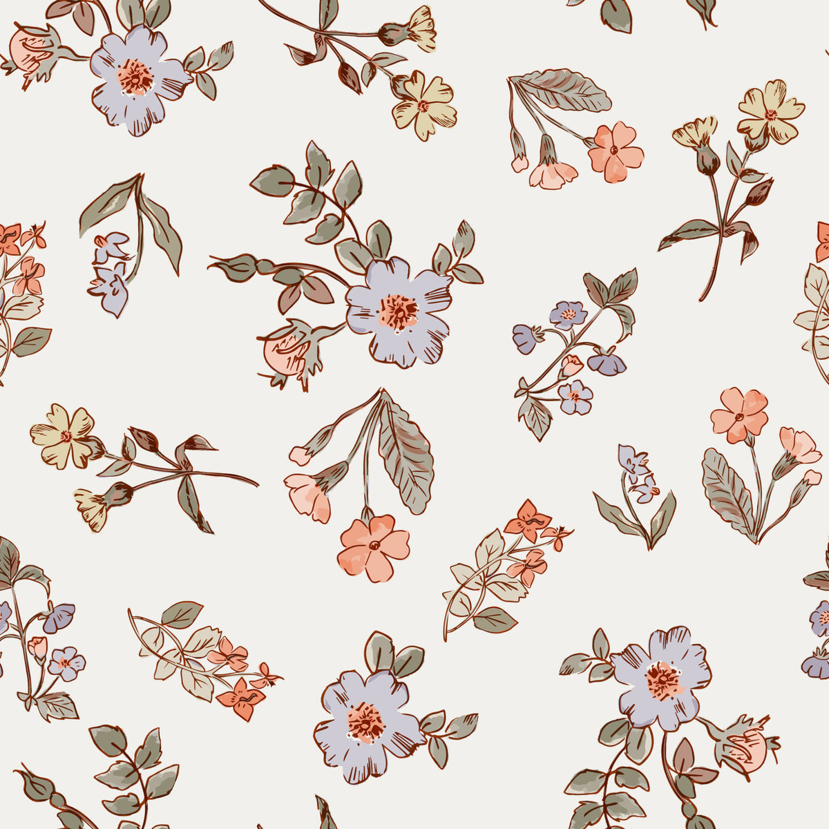 Antique Bloom Trail Wallpaper⁠ in your room