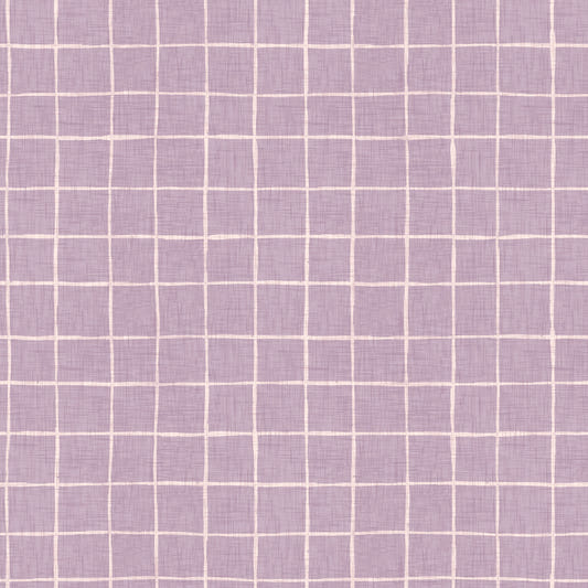 Lilac Linen Grid Wallpaper⁠