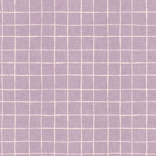 Lilac Linen Grid Wallpaper⁠