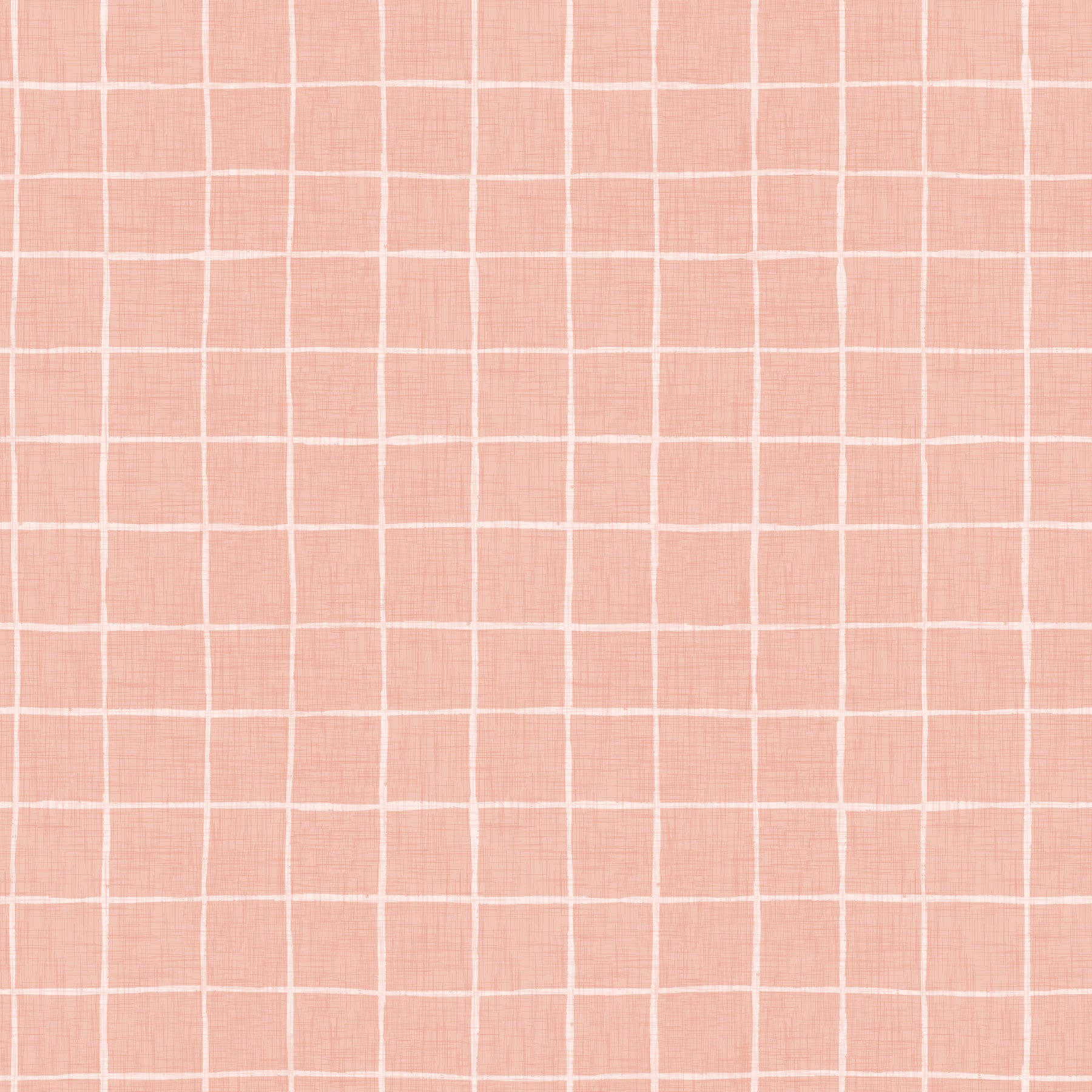 Peach Linen Grid Wallpaper⁠
