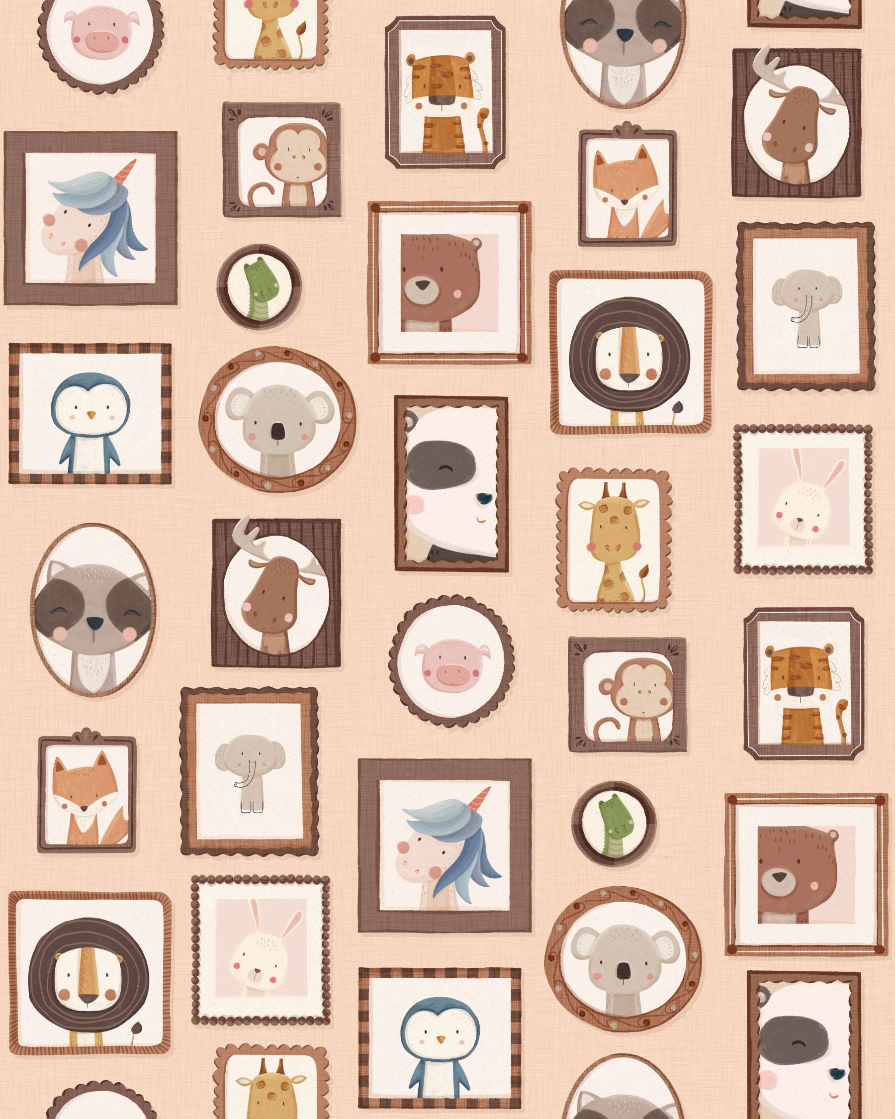 Cute Animal Portraits Wallpaper⁠