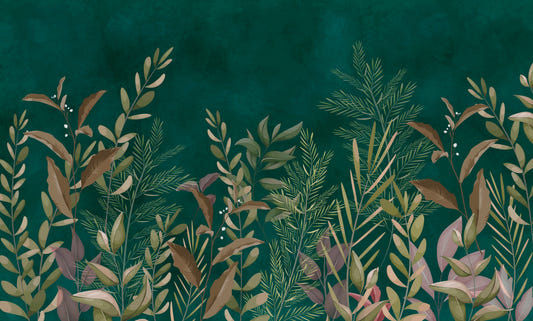 Enchanted Evergreen Botanical Wall Mural