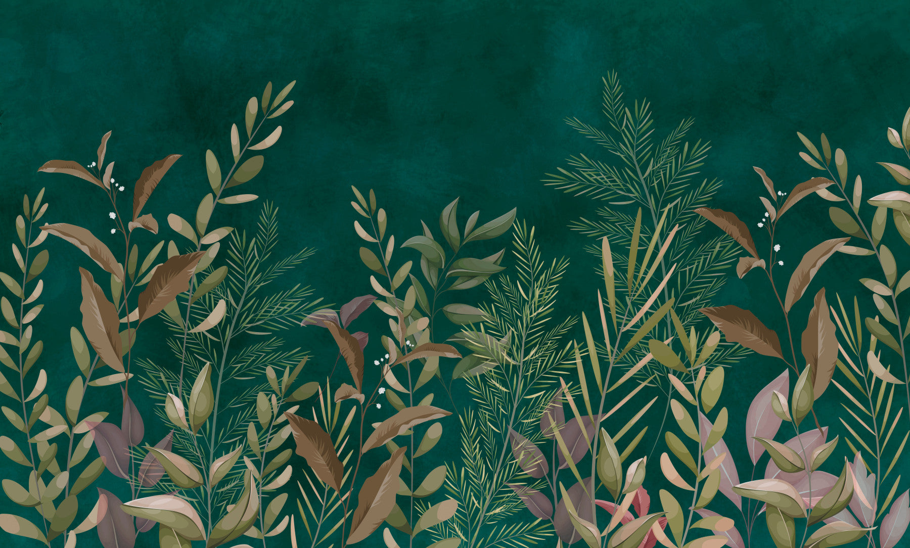 Enchanted Evergreen Botanical Wall Mural