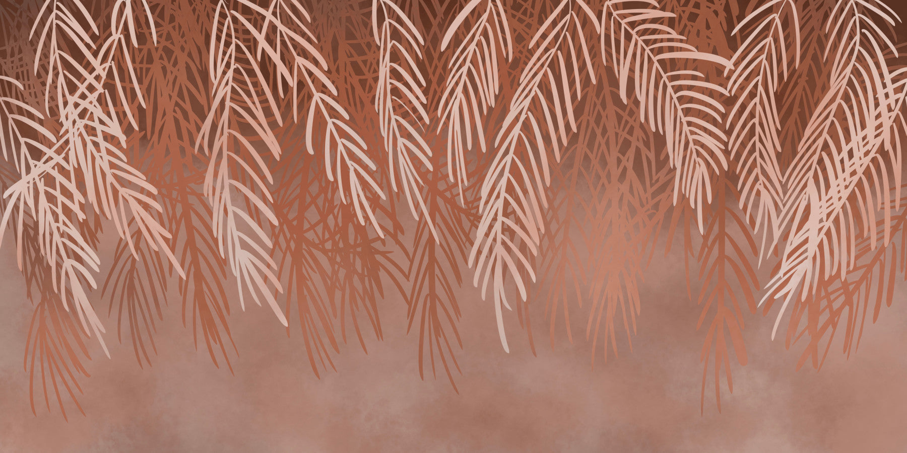 Terracotta Tangle Wall Mural