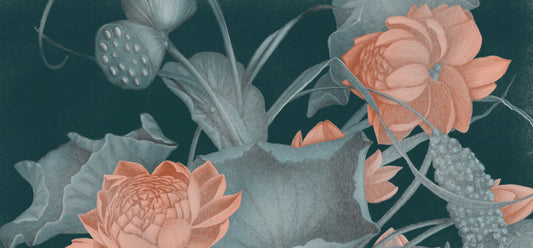 Twilight Lotus Garden Wall Mural