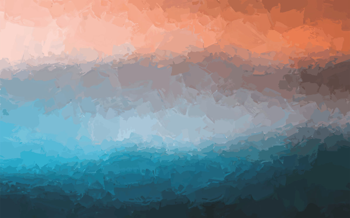 Coastal Abstraction Wall Mural in your room — zoomed