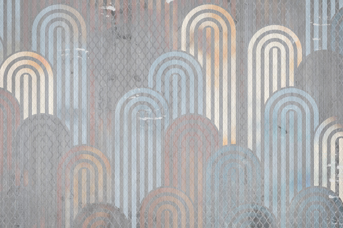 Vintage Archways Wall Mural in your room — zoomed