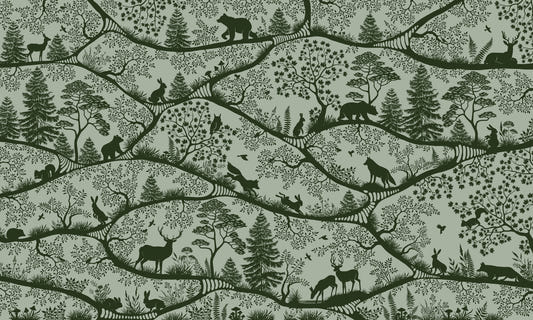 Nordic Nature Green  Wall Mural