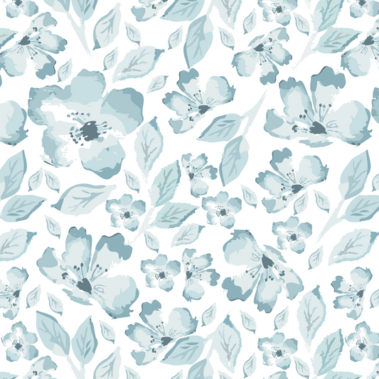 Aqua Bloom Serenity Wallpaper⁠