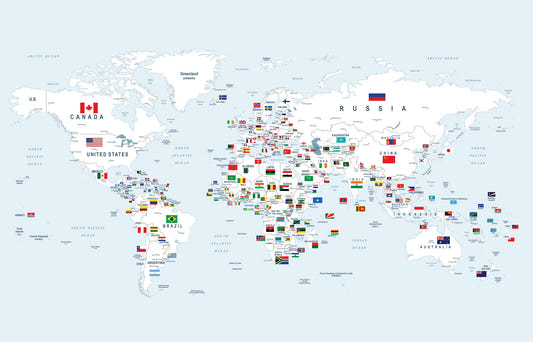 Global Flags & Frontiers Wall Mural