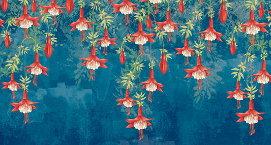 Midnight Garden Fuchsia Wall Mural