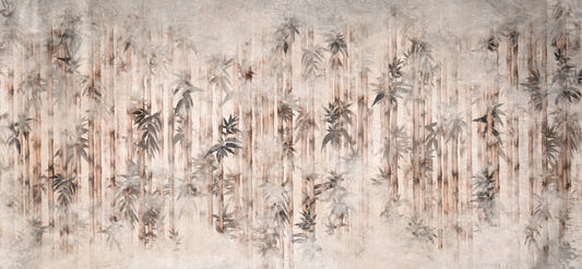 Misty Bamboo Horizon Wall Mural
