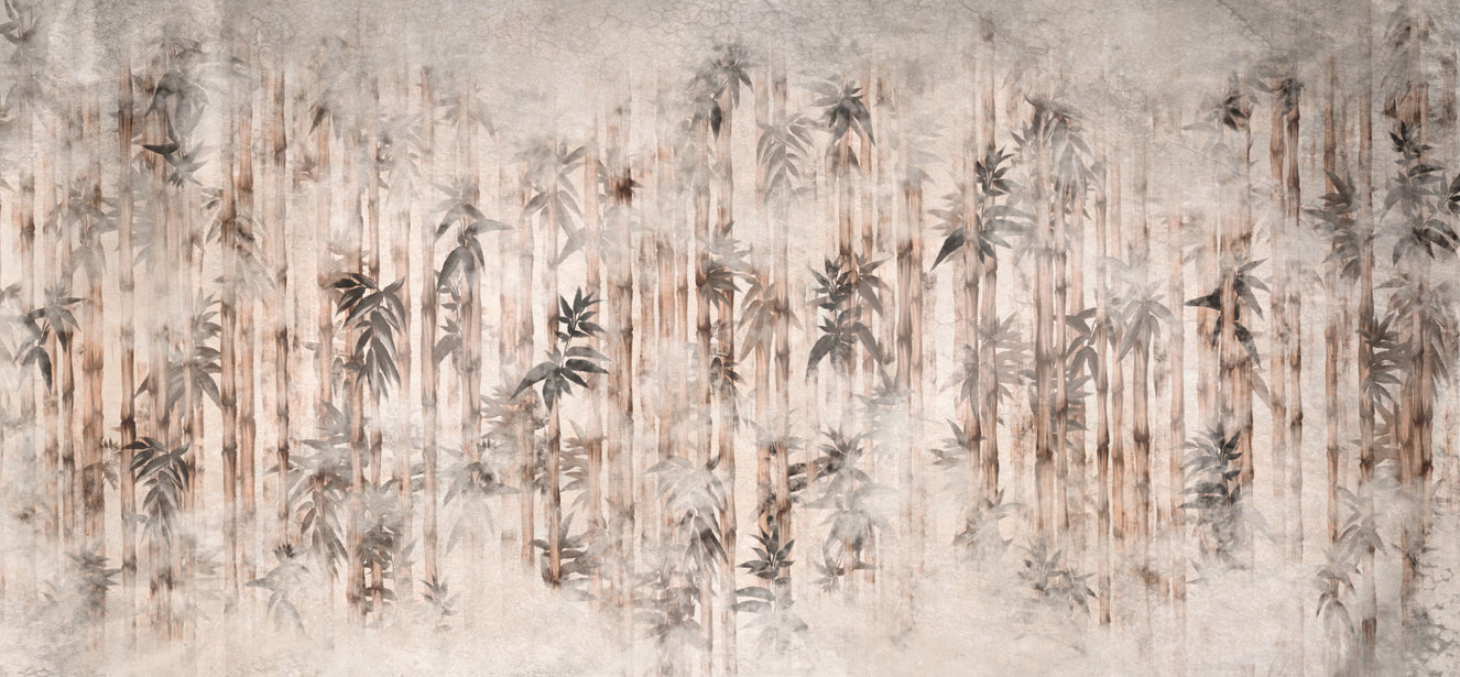 Misty Bamboo Horizon Wall Mural