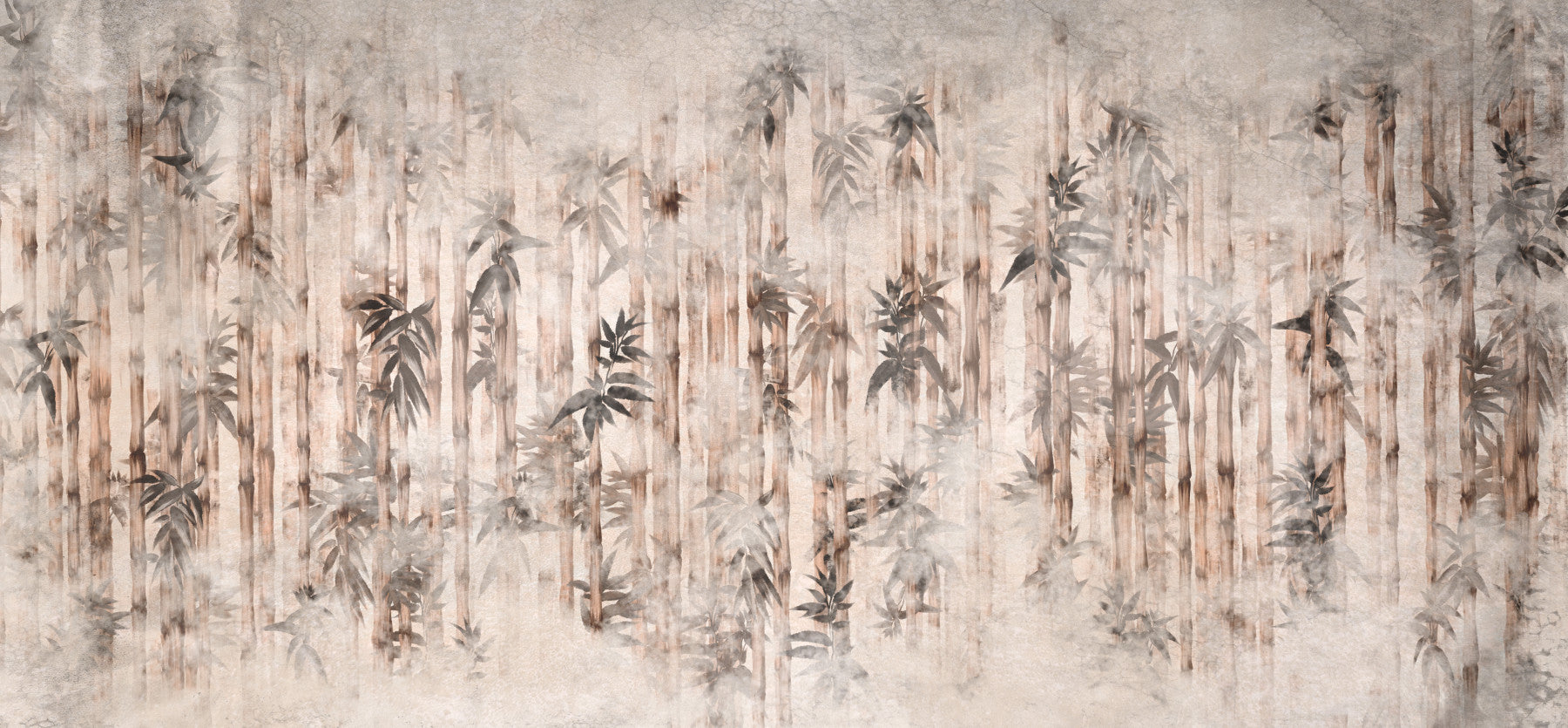 Misty Bamboo Horizon Wall Mural