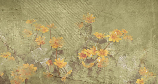 Golden Ochre Reverie Wall Mural