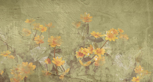 Golden Ochre Reverie Wall Mural