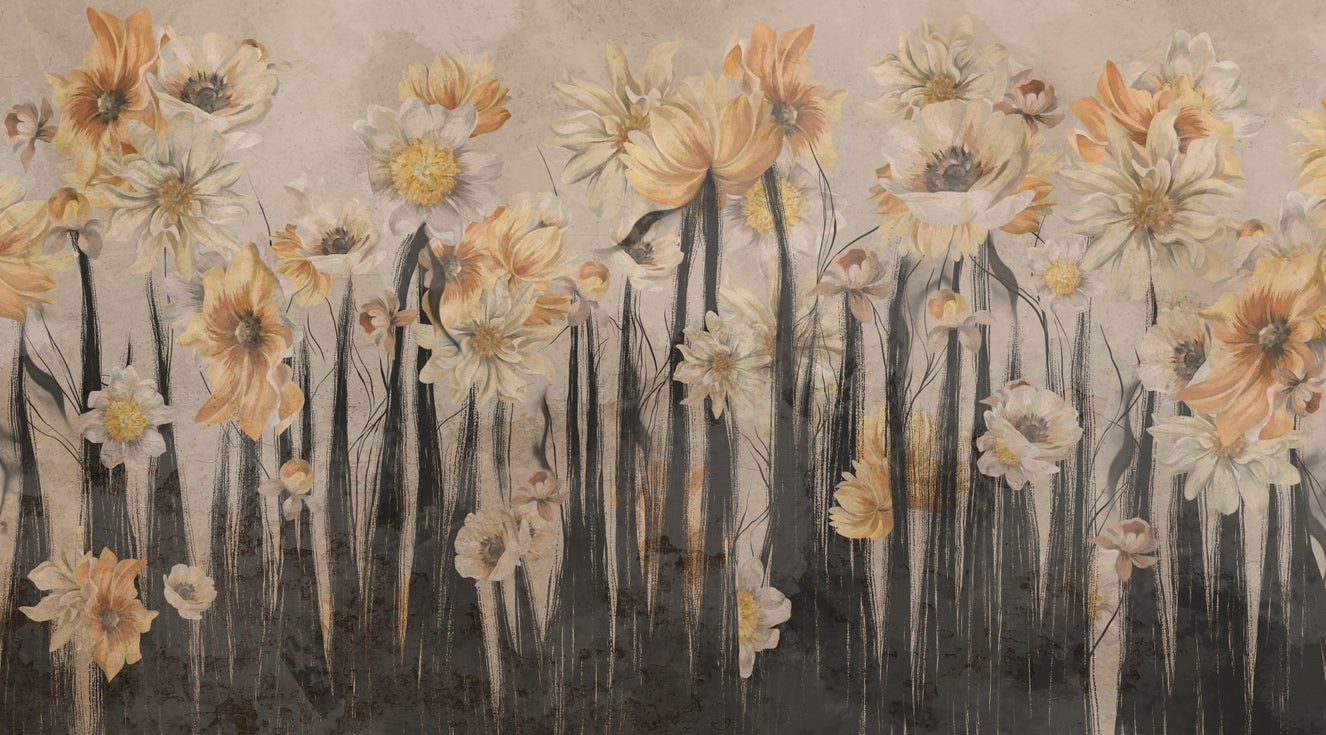 Abstract Bloom Cascade Wall Mural