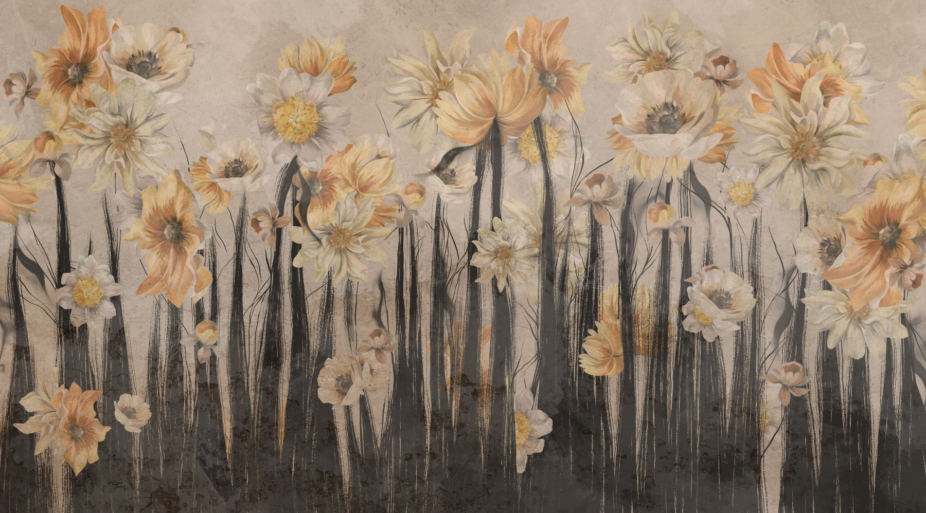 Abstract Bloom Cascade Wall Mural