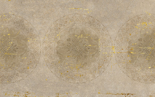 Gilded Mandala Tapestry Wall Mural