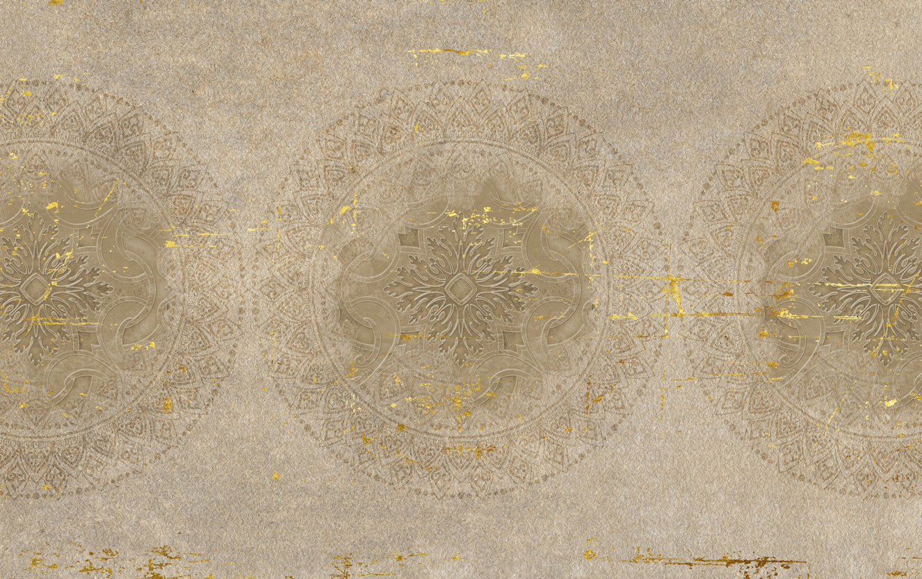 Gilded Mandala Tapestry Wall Mural