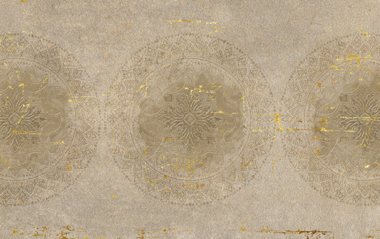 Gilded Mandala Tapestry Wall Mural