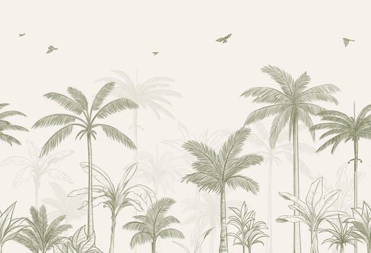 Palm Grove Whispers Wall Mural