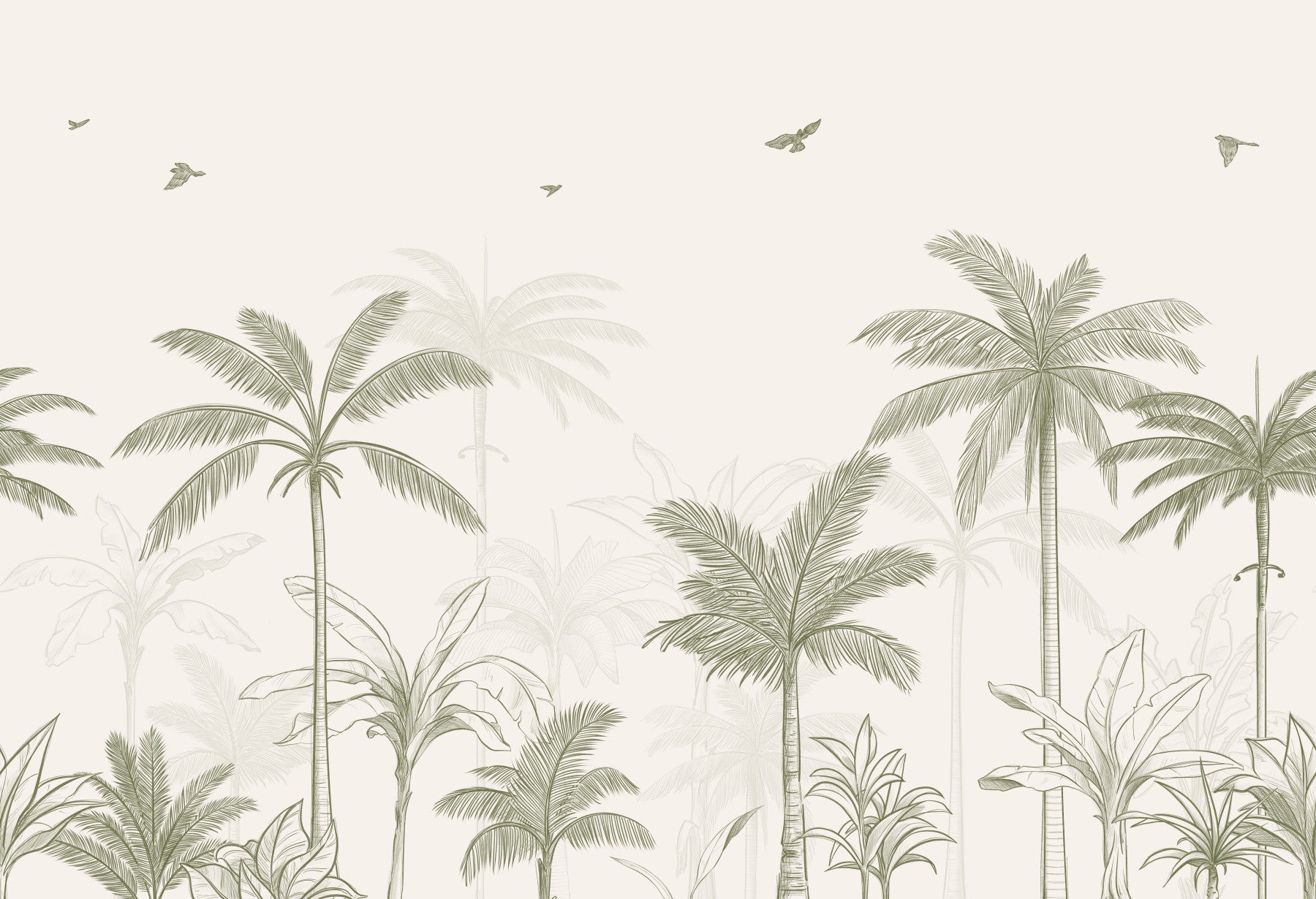 Palm Grove Whispers Wall Mural
