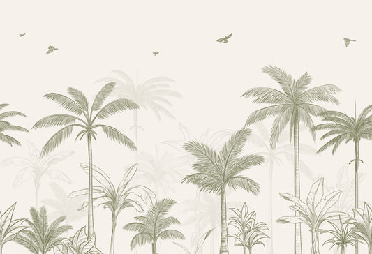 Palm Grove Whispers Wall Mural