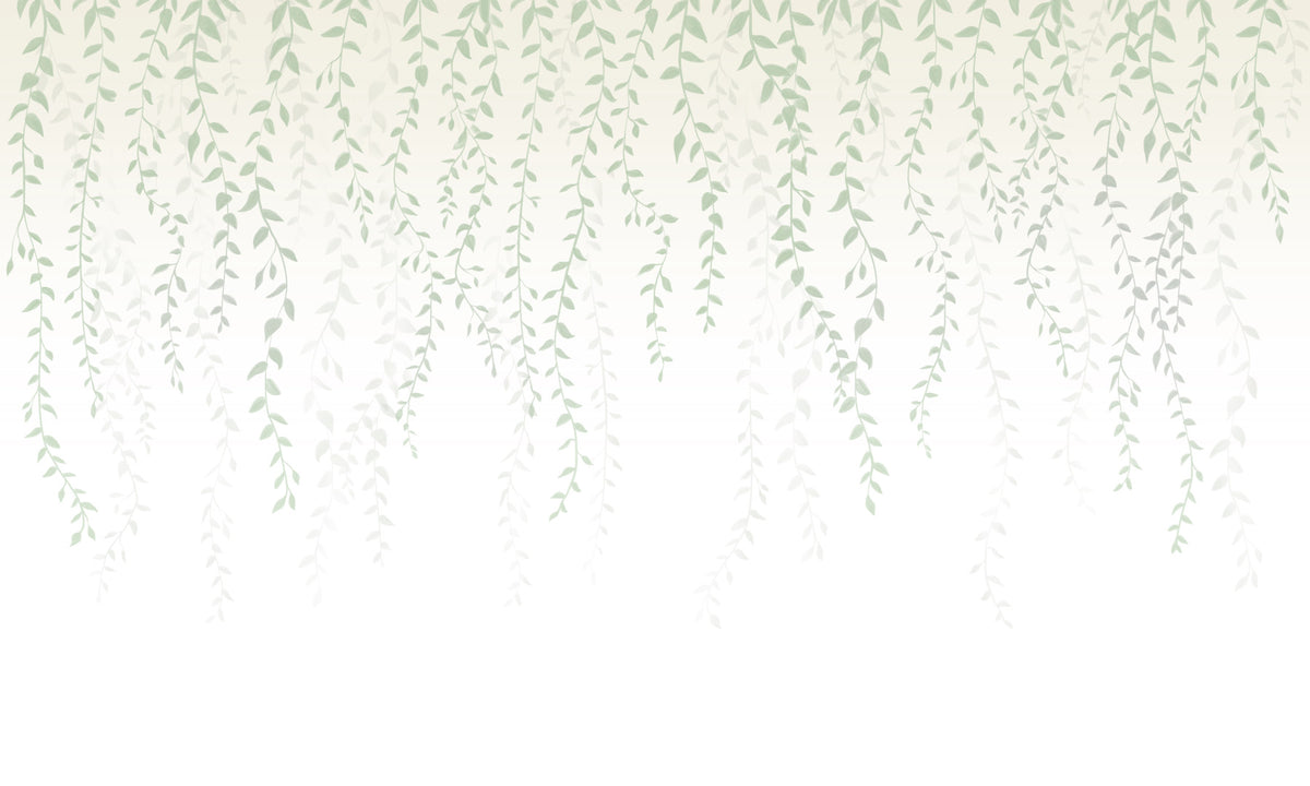 Whispering Vines Serenity Wall Mural in your room — zoomed