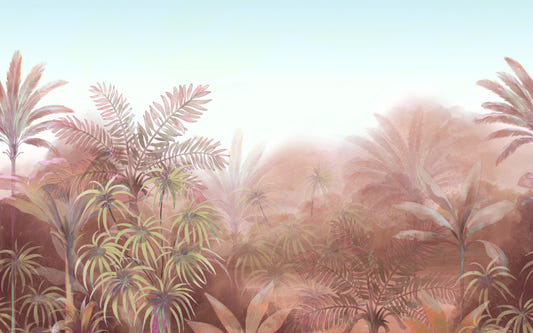 Blush Jungle Serenity Wall Mural