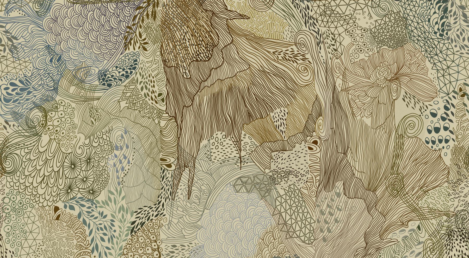Organic Tapestry Wall Mural