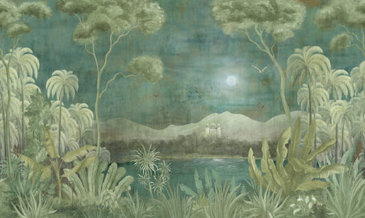 Moonlight Oasis Mural Wall Mural