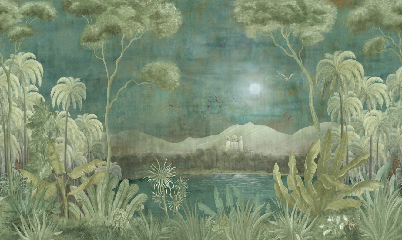 Moonlight Oasis Mural Wall Mural