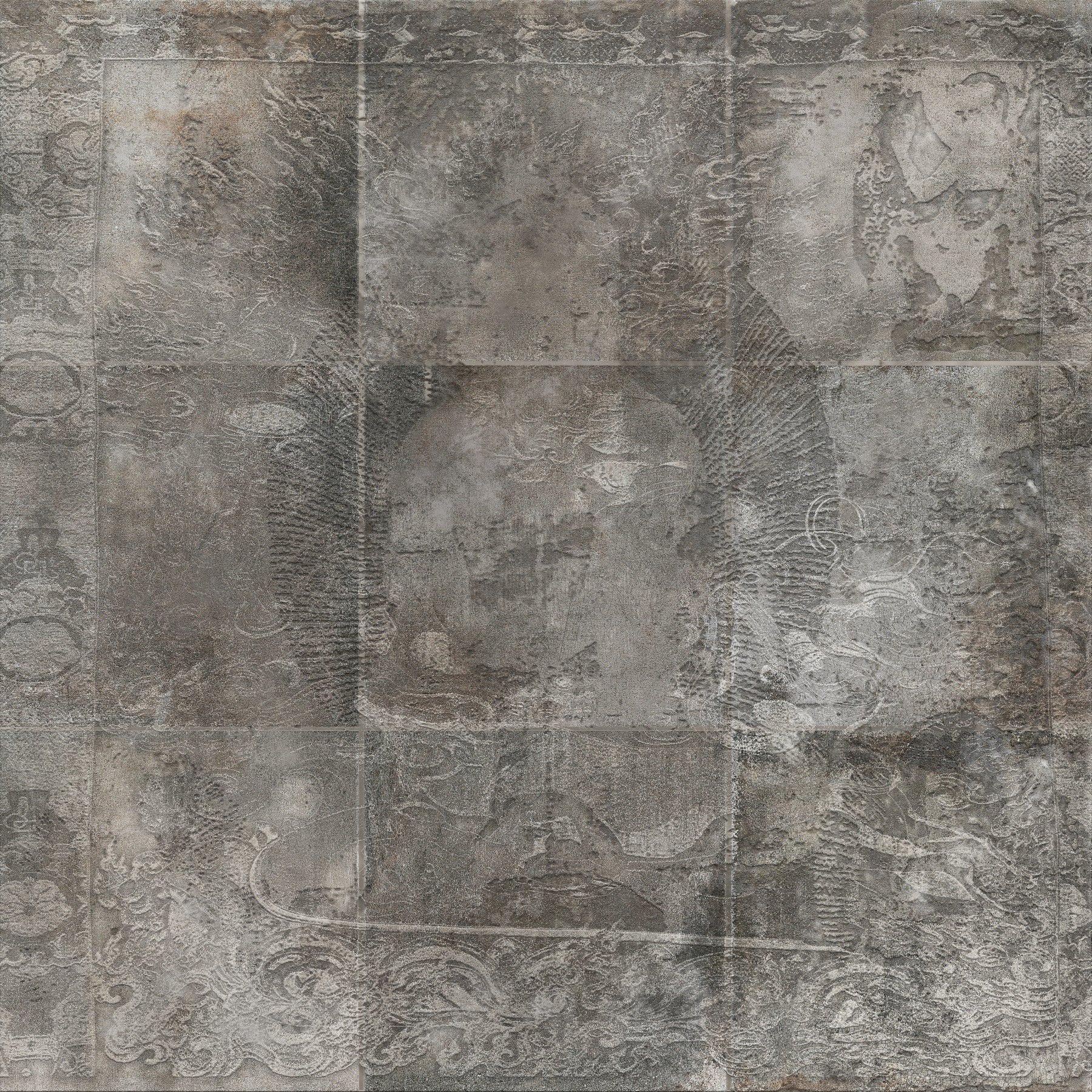 Distressed Damask Concrete Wall Mural
