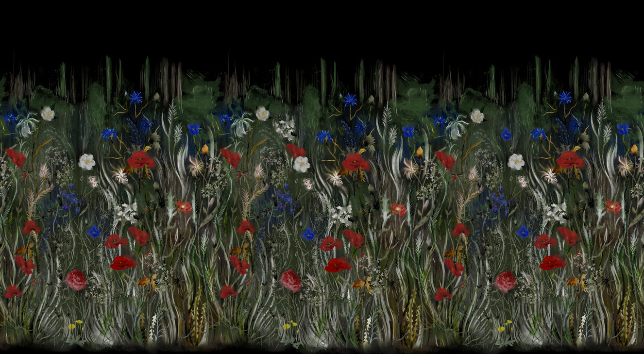 Nocturnal Meadow Bloom Wallpaper⁠