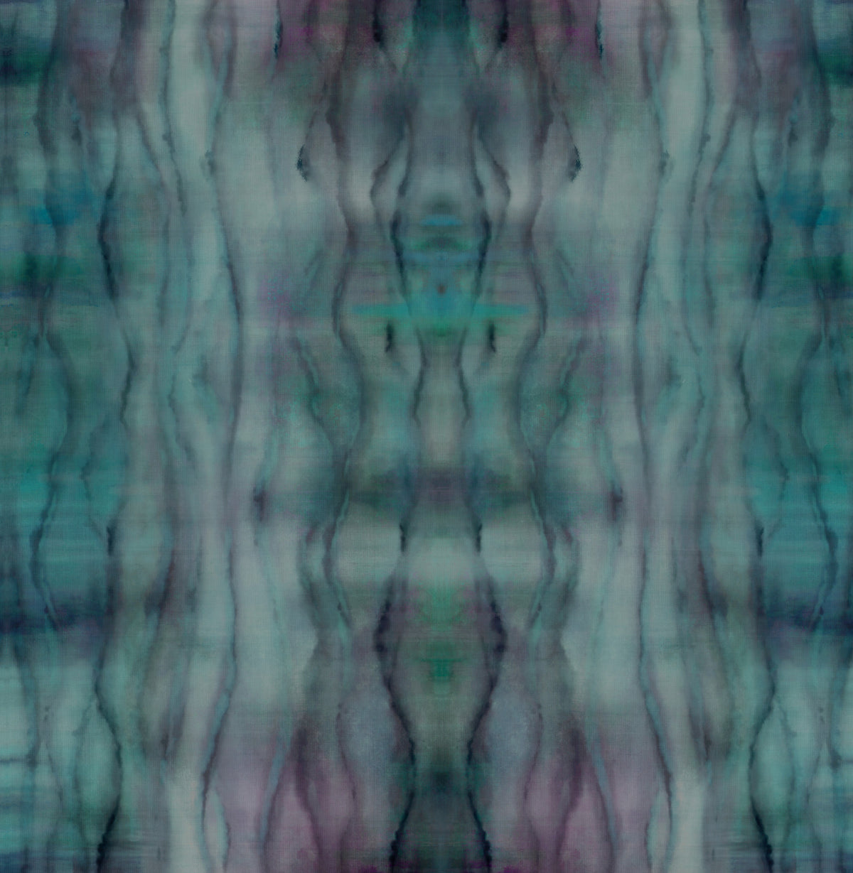 Mystic Waves Watercolor Wall Mural in your room — zoomed