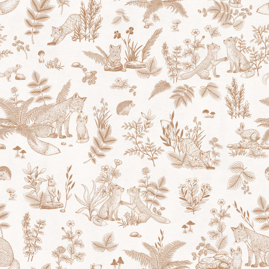Charming Woodland Forest Animal Illustration Wallpaper Wallpaper⁠