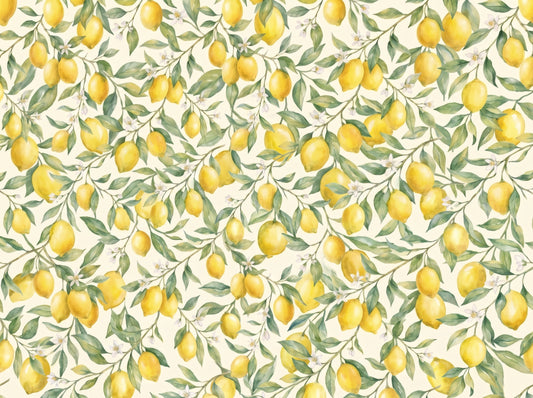 Sun-Kissed Lemon Orchard Botanical Wall Decor Wallpaper⁠