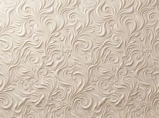 Elegant Cream Swirls Embossed Pattern Wallpaper Wallpaper⁠