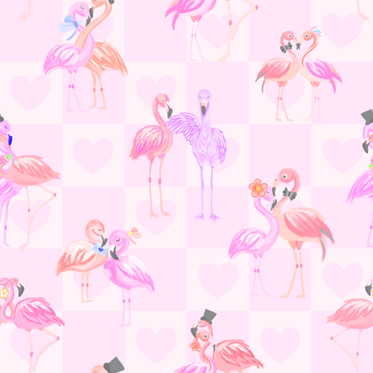 Flamingo in Love Wallpaper⁠