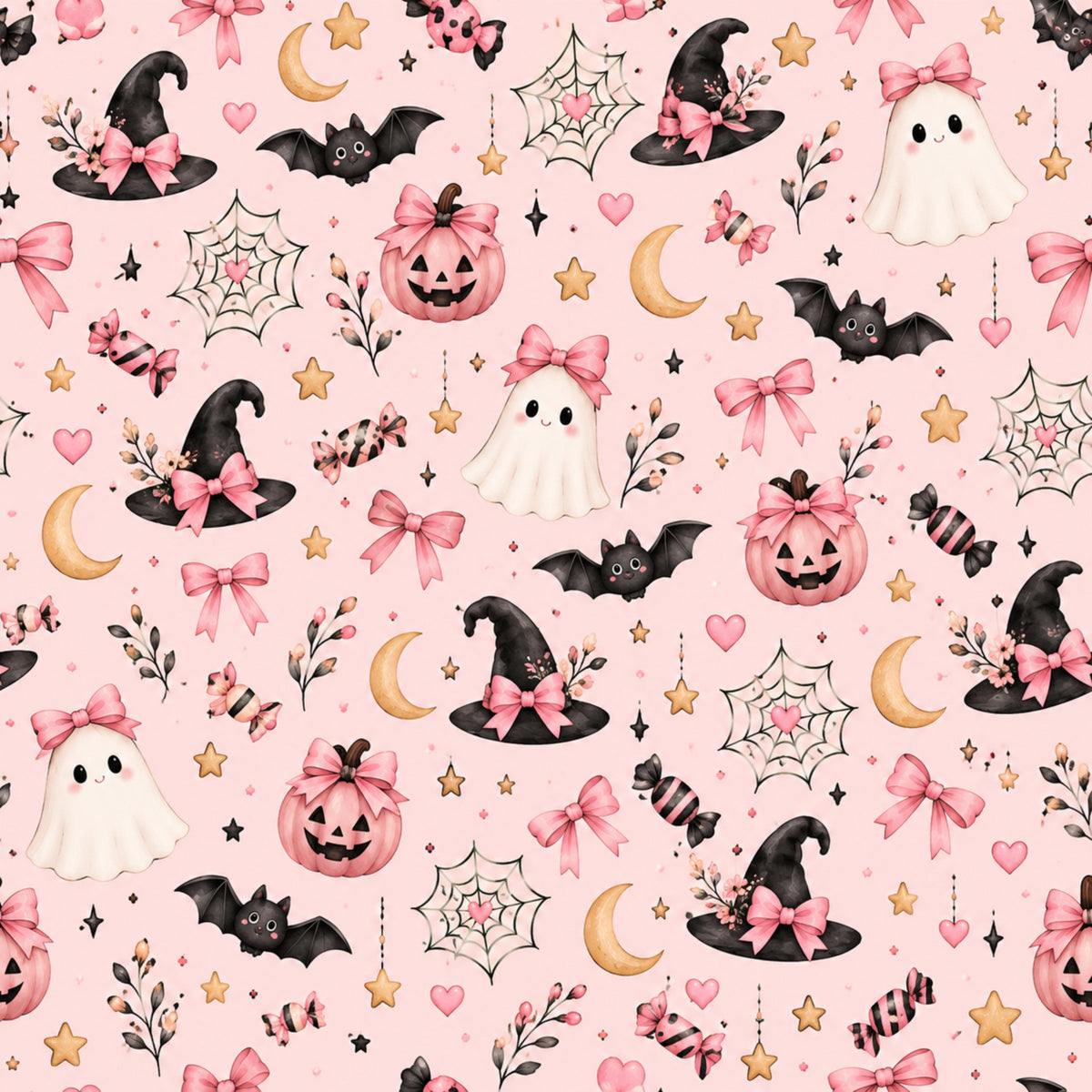 Cute Kawaii Halloween Pastel Pink  Wallpaper⁠ in your room