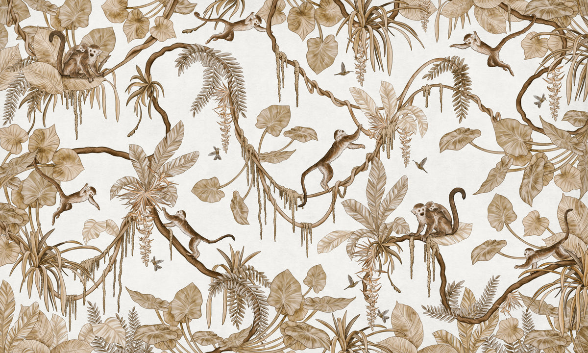 Botanical Monkeys  Wall Mural